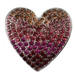 Holiday Lane Ombre Stone Heart Pin